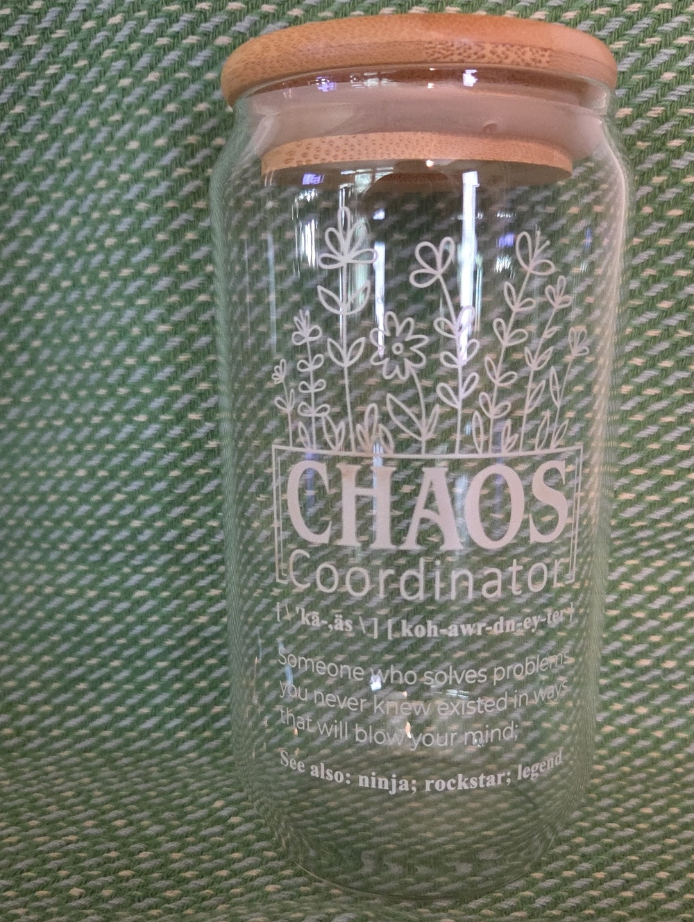 🚦3for$15🚦Chaos Coordinator Glass Can Tumbler, Straws And Cleaning Brush
